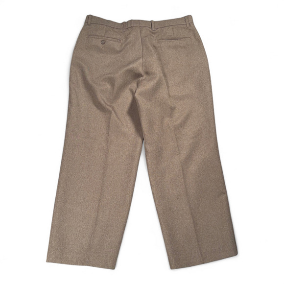 Vintage Levis Pants Mens 34x26 Brown Action Slacks Dress Polyester Altered 80s - Picture 2 of 10